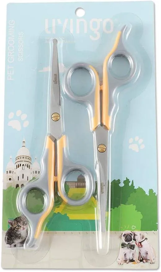 LIVINGO L182 forbici toelettatura cani 6,5" 2 pz punta tonda