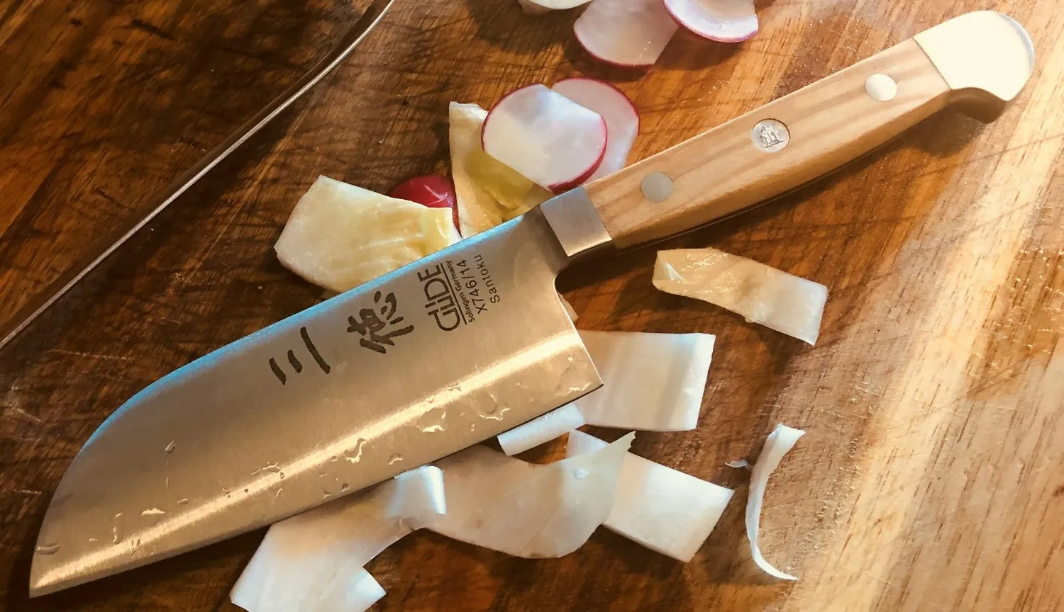 Güde Alpha Olive Santoku 18 cm coltello ulivo