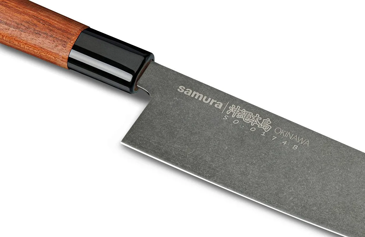 Samura Okinawa SO-0174B coltello nakiri stonewash