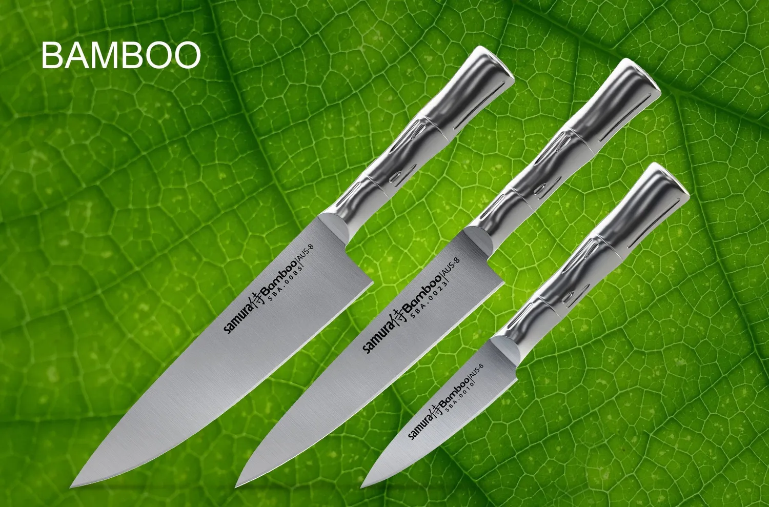 Samura Bamboo SBA-0220 set 3 coltelli cucina