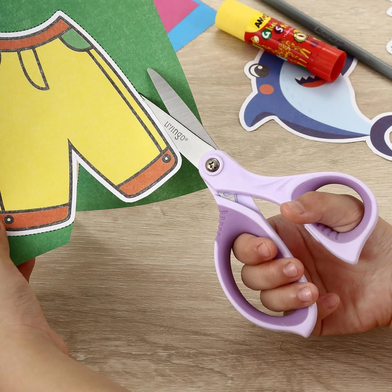 LIVINGO Forbici Bambini Punta 6" Scuola 8-11 Anni