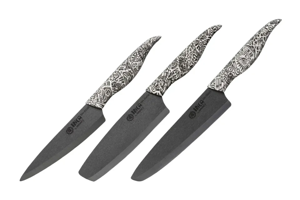 Samura Inca SIN-0220B set coltelli 3 pezzi ceramica nera