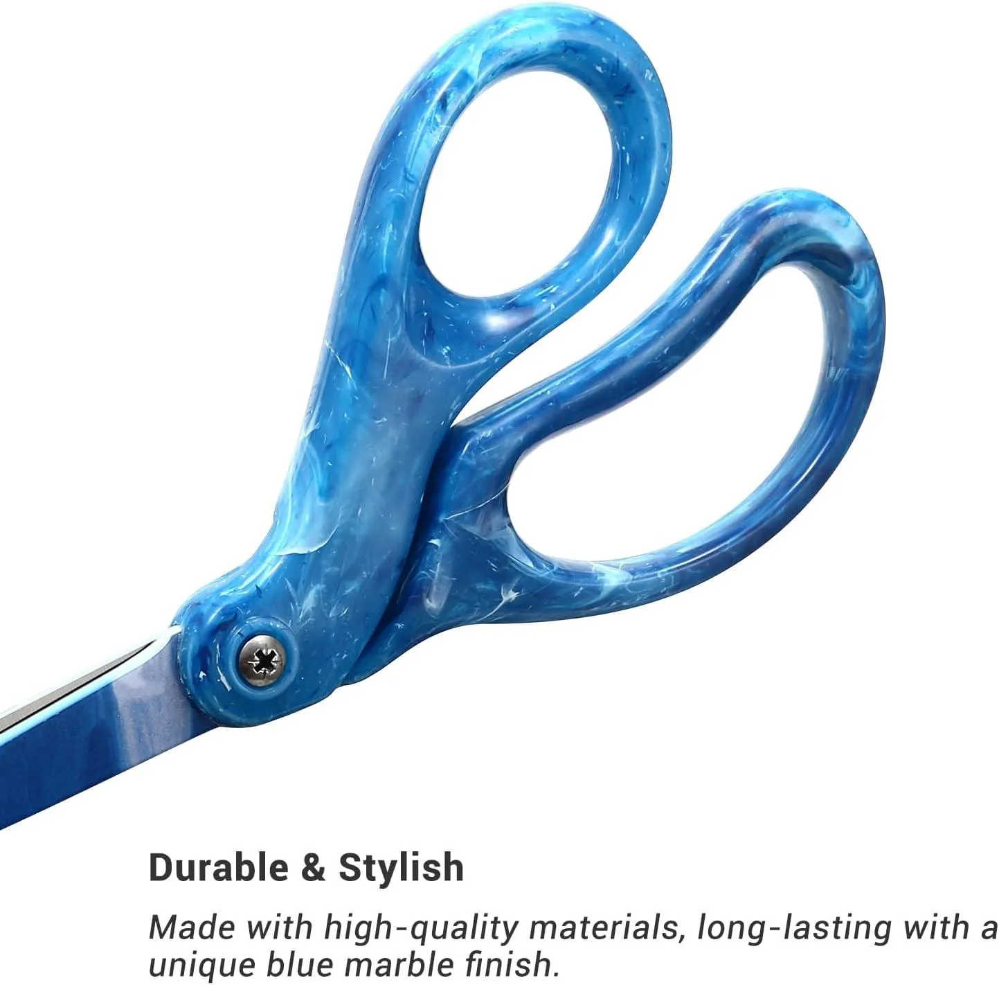 LIVINGO Forbici Ufficio 8" Blu Lama Inox Multiuso