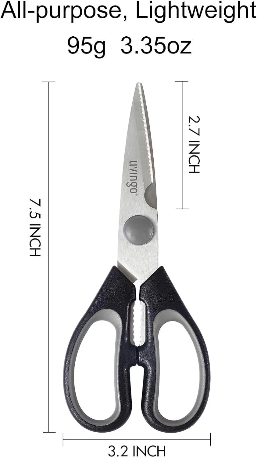 LIVINGO forbici cucina 7,5" ossa verdure schiaccianoci