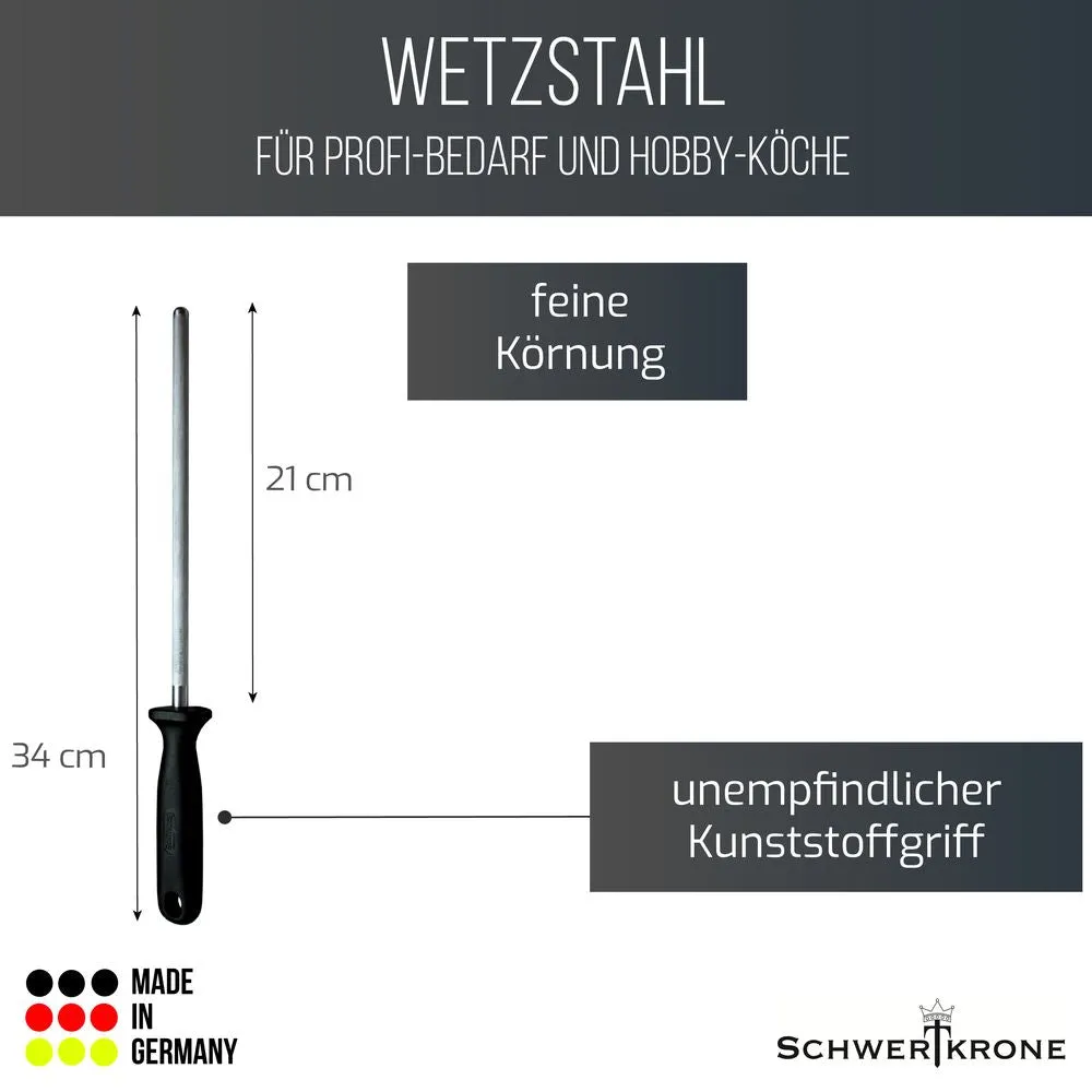 Schwertkrone acciaino affilacoltelli 34 cm Solingen