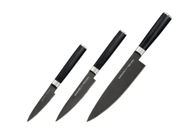 Samura Mo-V Stonewash SM-0230B set 3 coltelli G-10