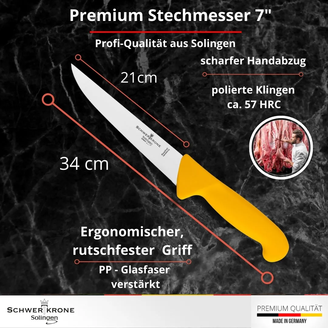 Schwertkrone Metzgermesser set 4 coltelli macellaio inox