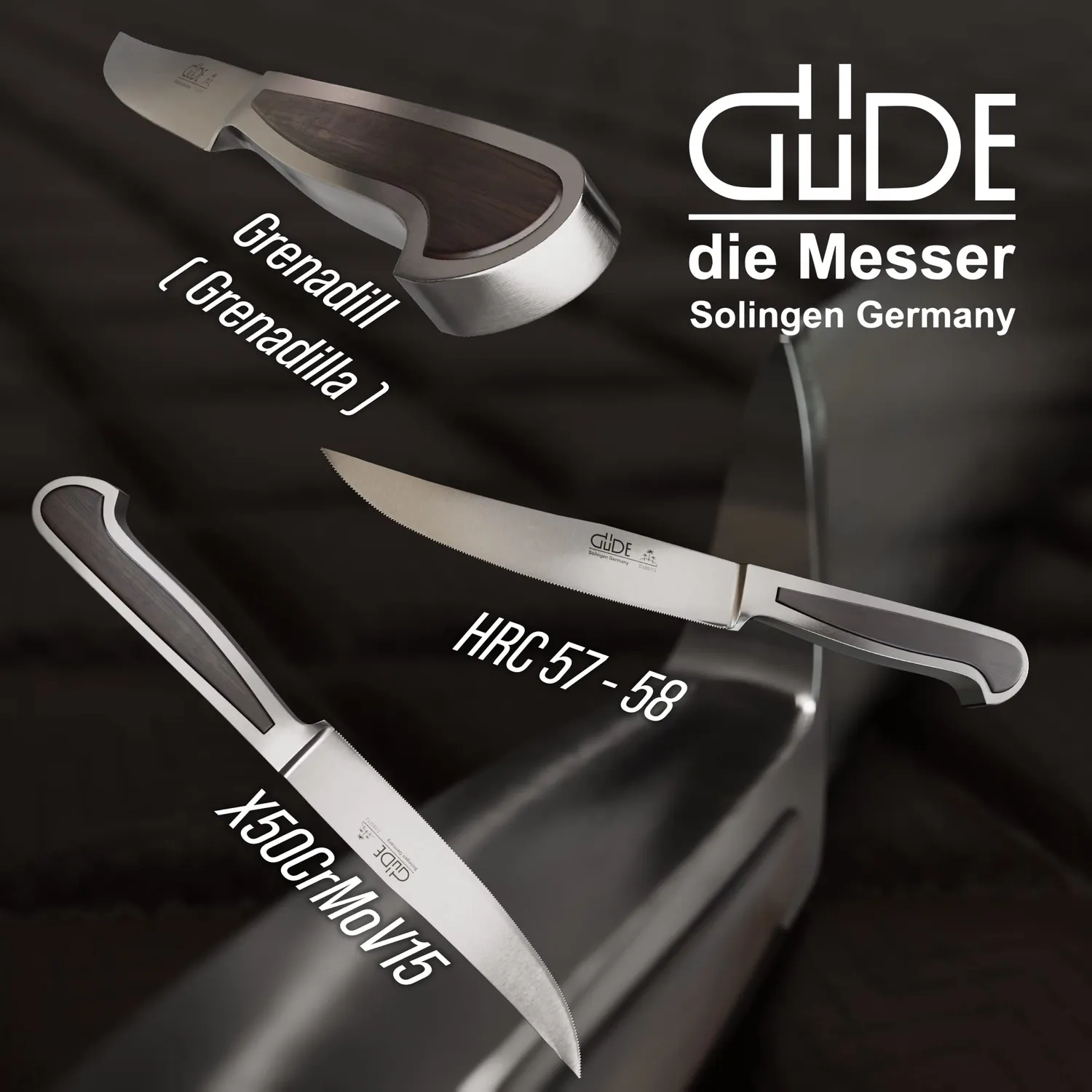 Güde Delta Porterhouse coltello bistecca 12 cm grenadilla forgiato