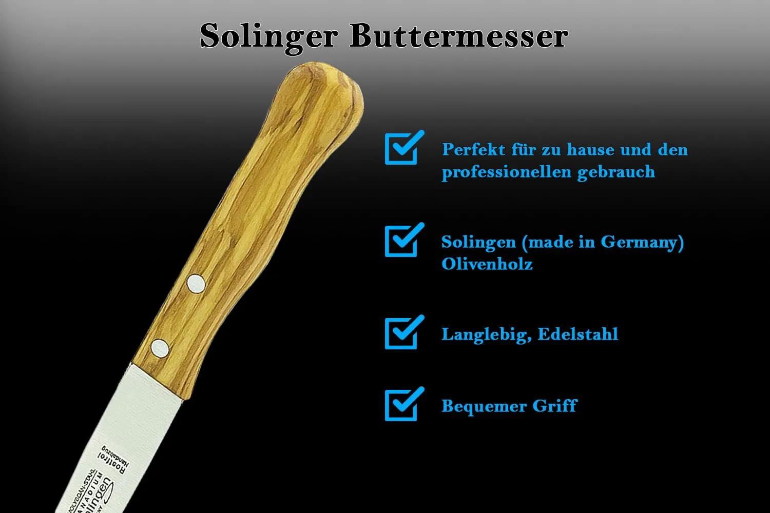 SMI coltello burro tavola ulivo 11,3 cm