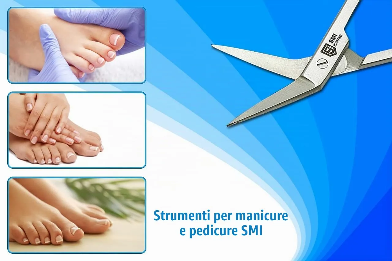 SMI Manico Lungo 16 cm Forbici Unghie Piedi 1 Pezzo Acciaio Inox