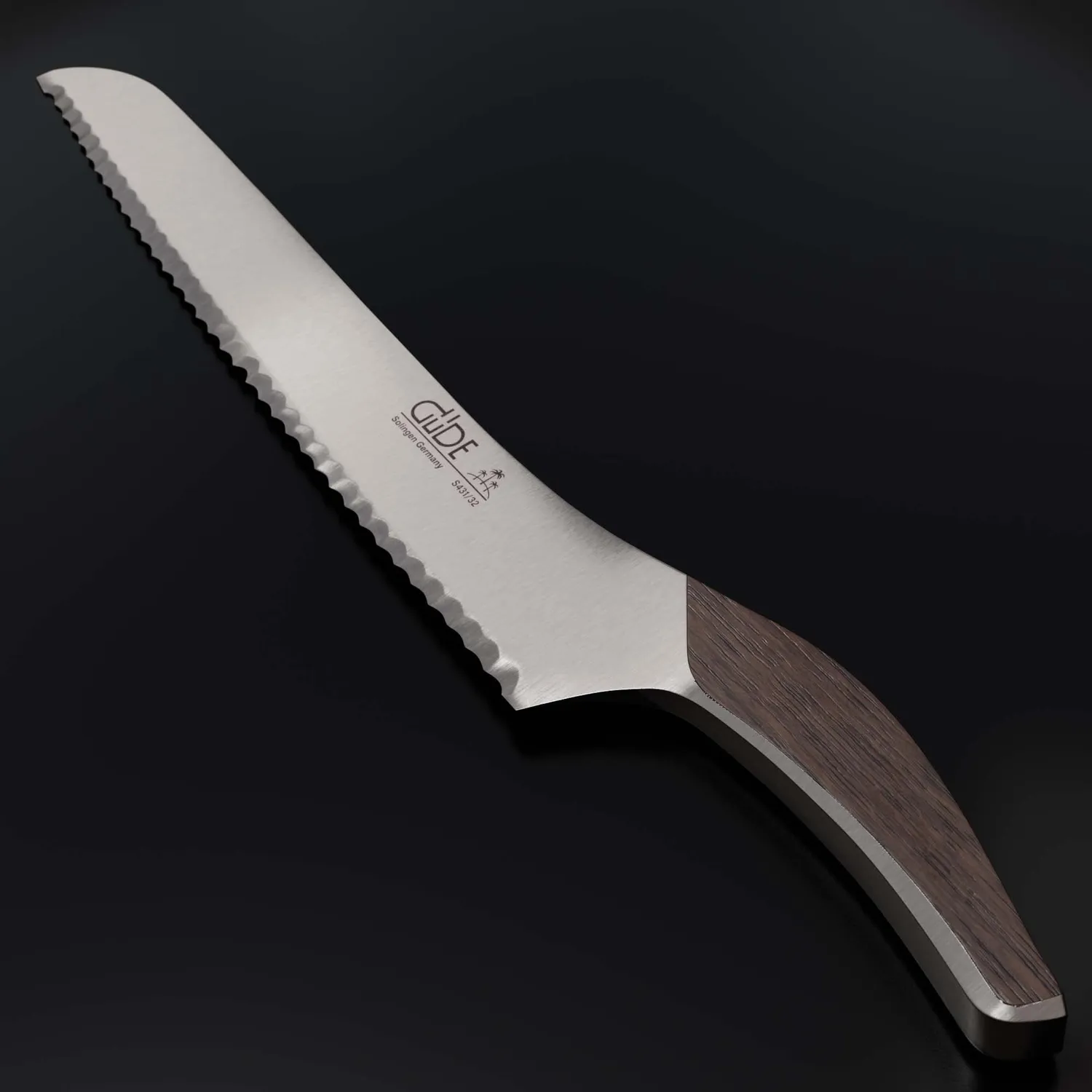 Güde Synchros coltello pane 32 cm quercia affumicata
