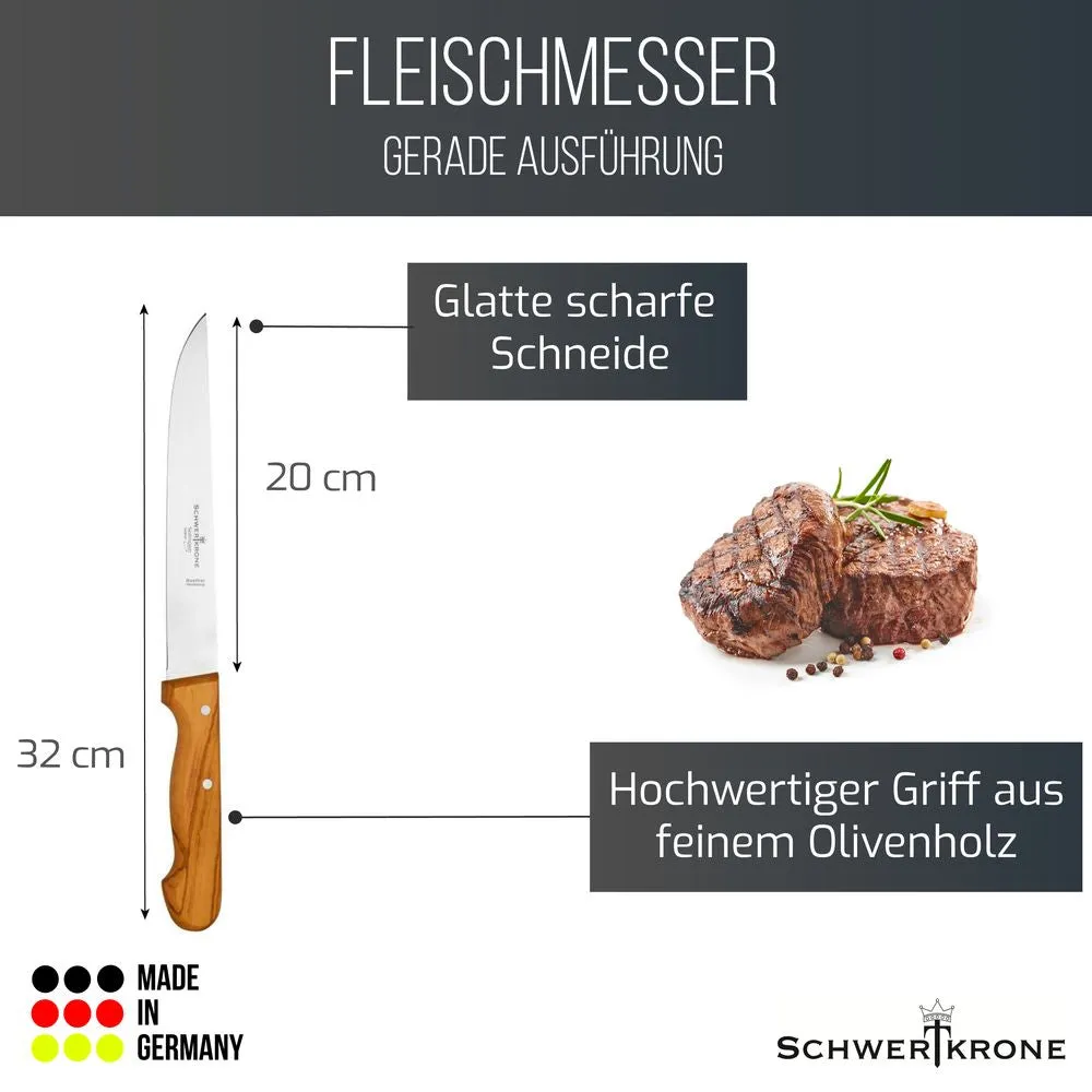 Schwertkrone Olive Classic MO70101 coltello carne 20 cm olivo