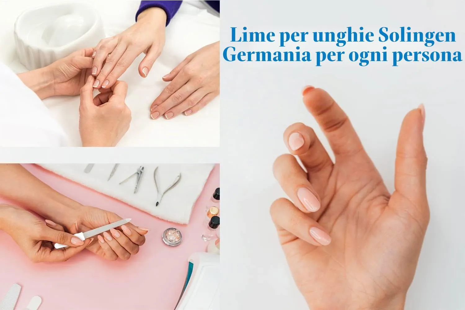 SMI Solingen Set 5 Lime Unghie Zaffiro Doppia Grana