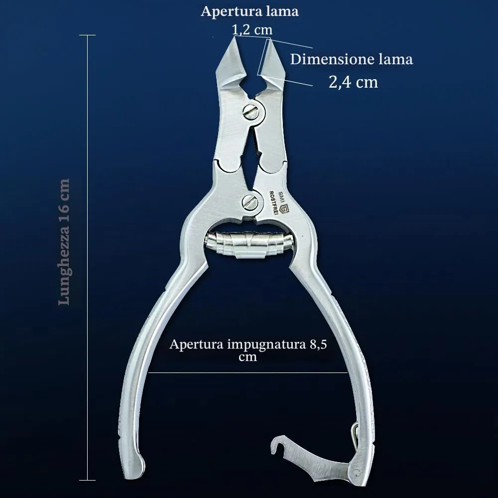 SMI Tronchese Unghie Piedi 16 cm Lama Curva per Unghie Spesse