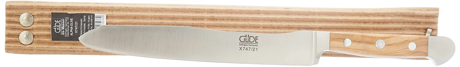 Güde Alpha Olive coltello carne Jumbo 21 cm ulivo