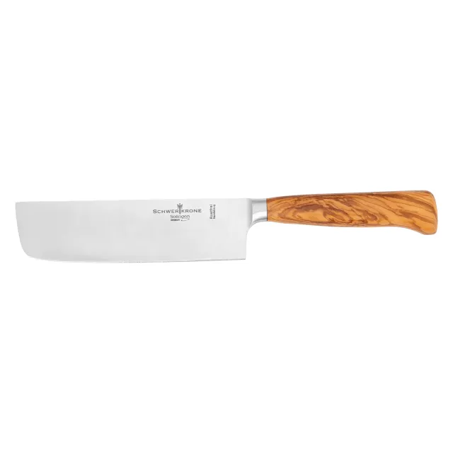 Schwertkrone Antonino Leto coltello nakiri 16 cm lama larga ulivo