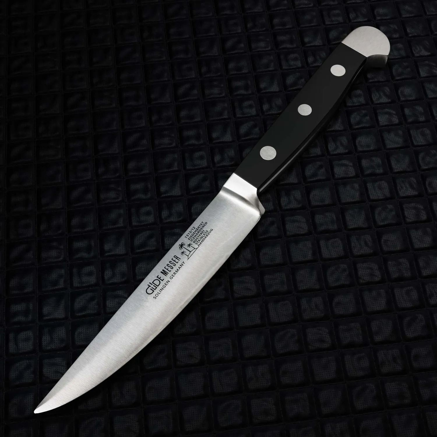 Güde Alpha POM coltello bistecca 12 cm nero forgiato