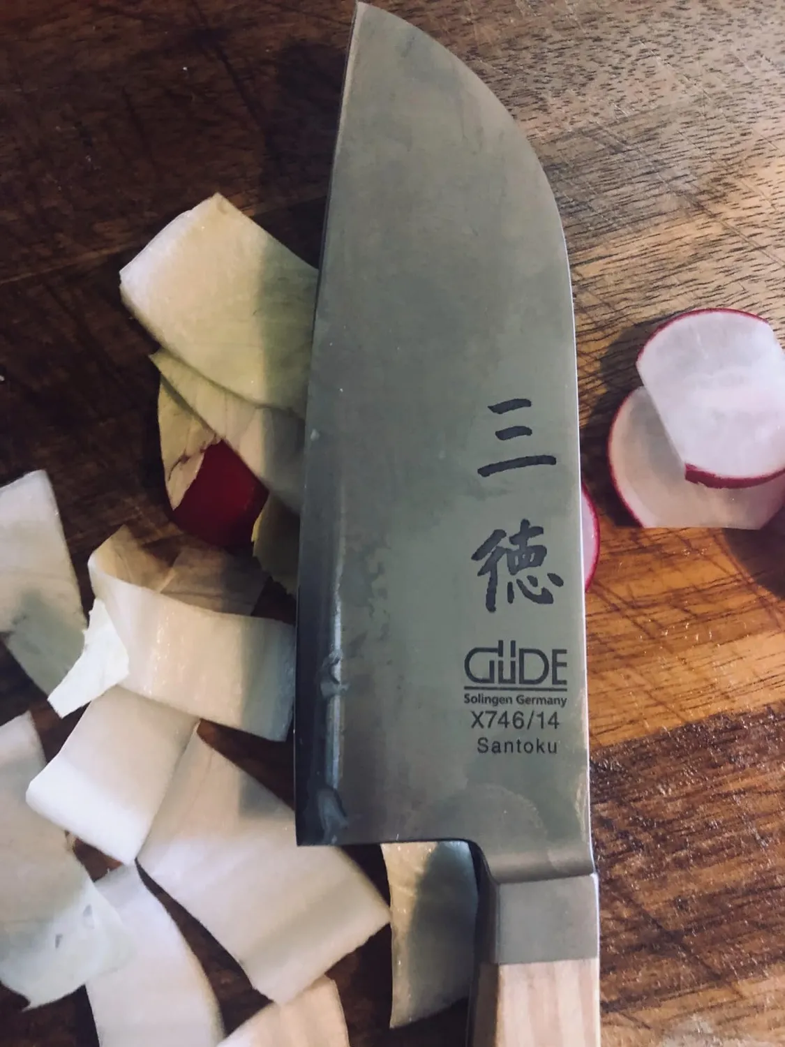 Güde Alpha Olive Santoku 18 cm coltello ulivo