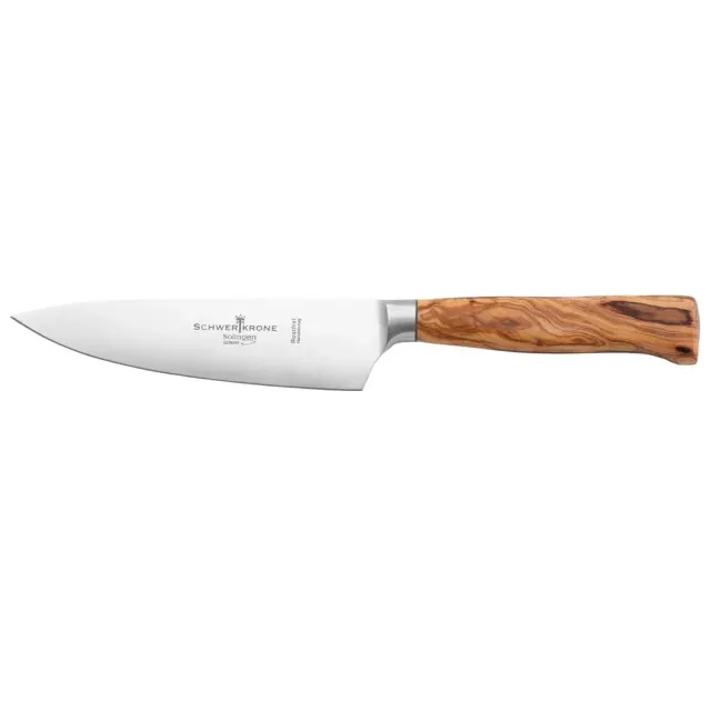 Schwertkrone Antonino Leto coltello cucina forgiato 16 cm ulivo