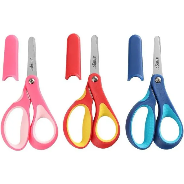 LIVINGO forbici bambini 5 pollici punta tonda 3 pezzi