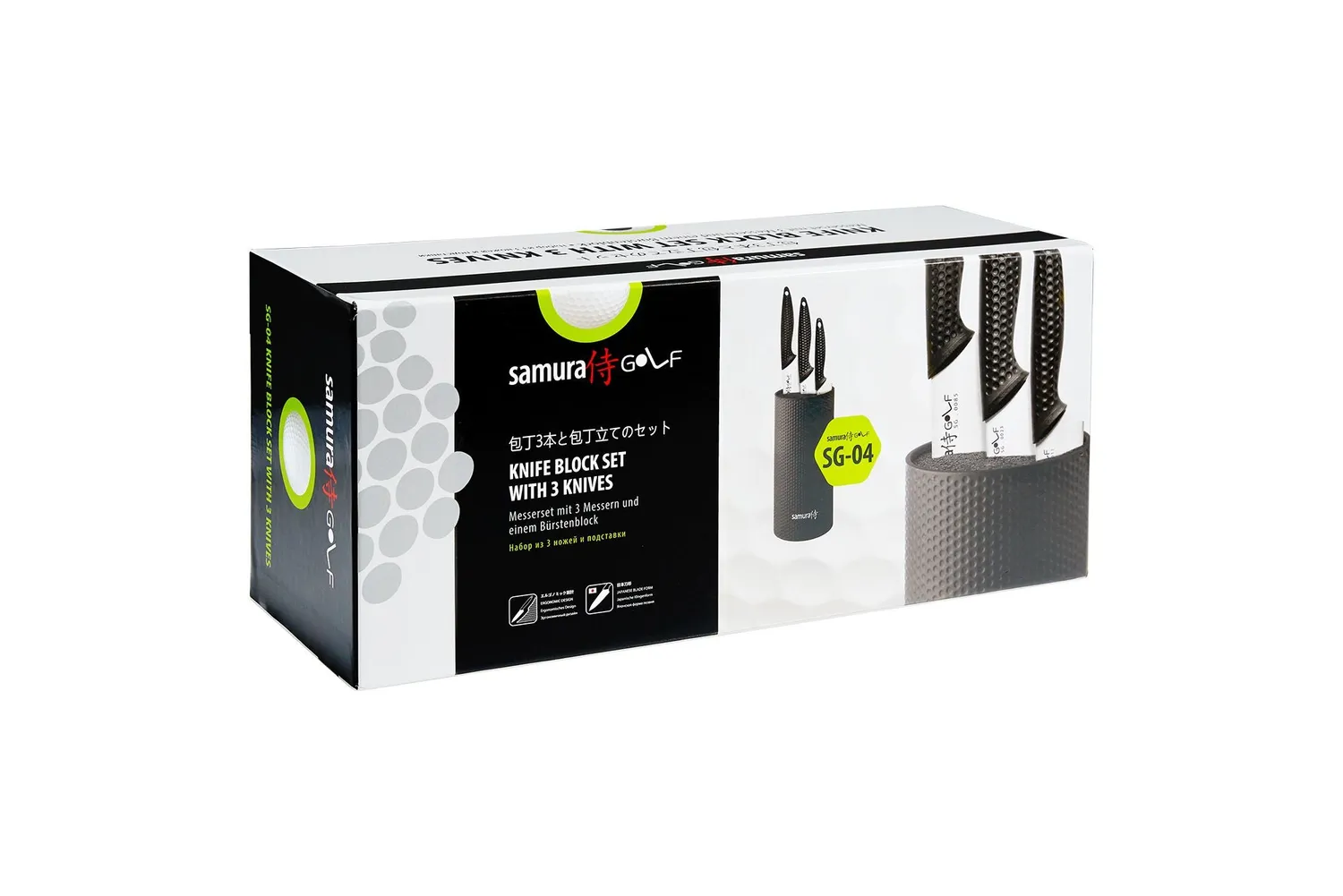 Samura Golf SG-04 set coltelli 3 pezzi con supporto AUS-8