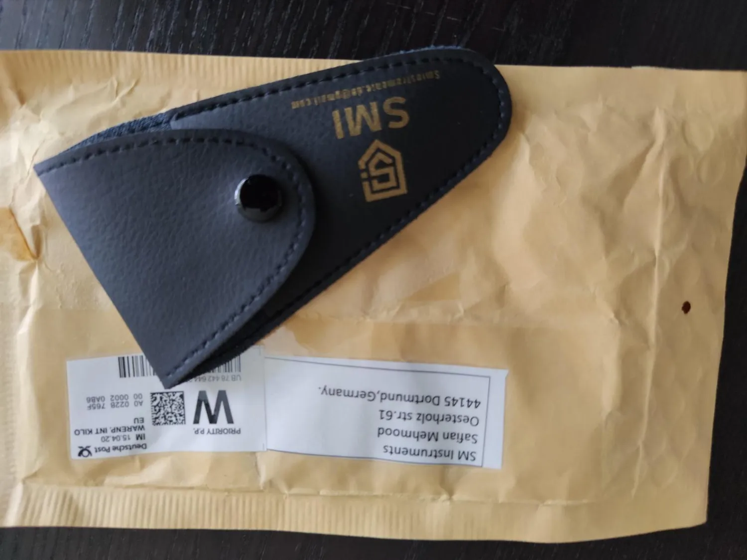 SMI Forbici da Ricamo Cicogna 9 cm Oro con Custodia