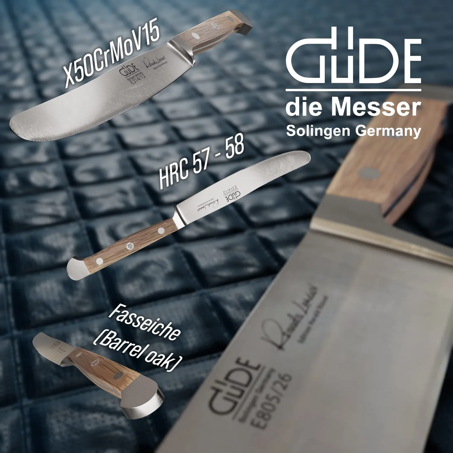 Güde Alpha Fasseiche coltello tavola 12 cm quercia forgiato