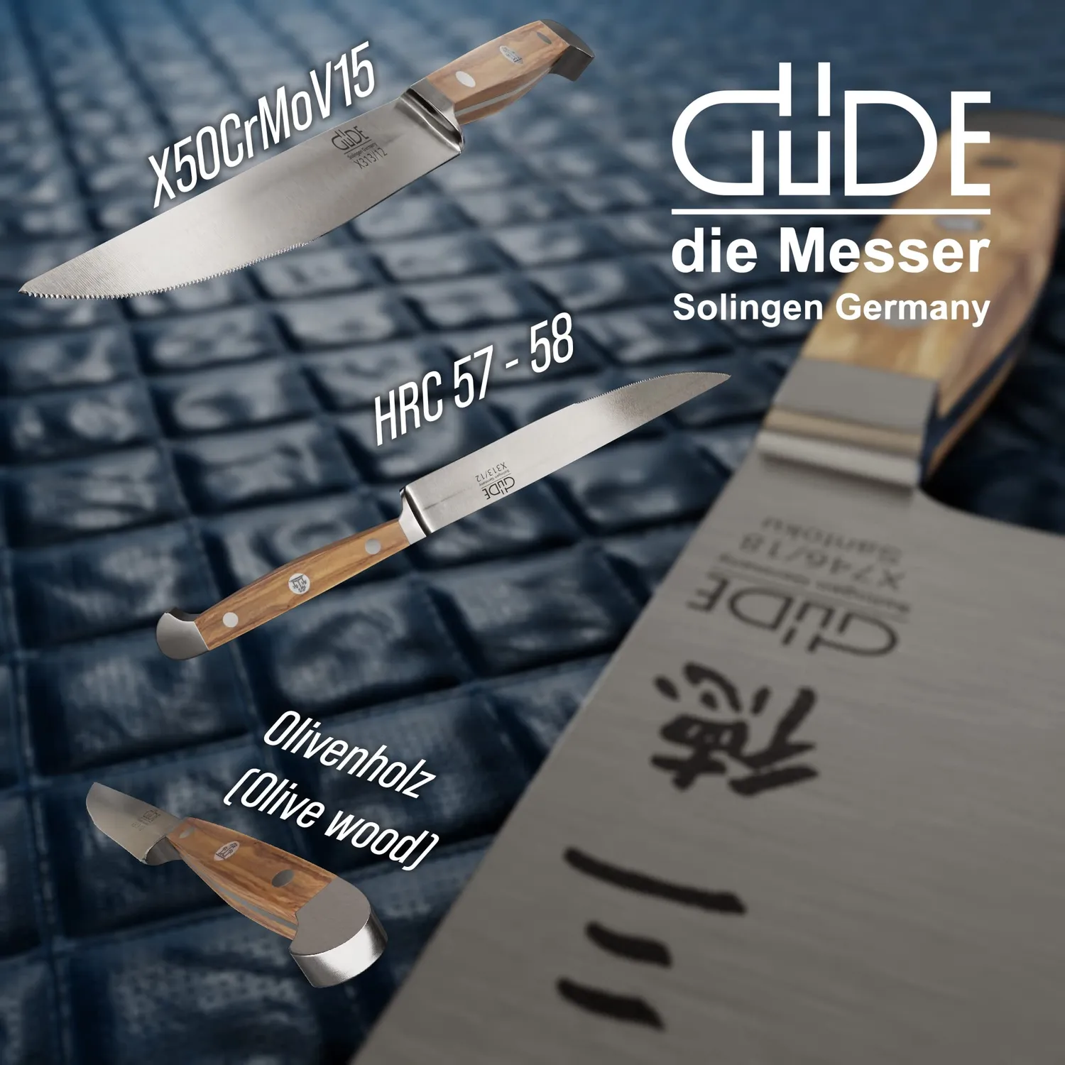 Güde Alpha Olive X313/12 Coltello Bistecca 12 cm Ulivo Forgiato