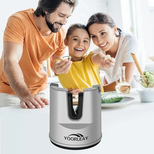 YOORLEAY Affilacoltelli Manuale Angolo Automatico con Asta Ceramica