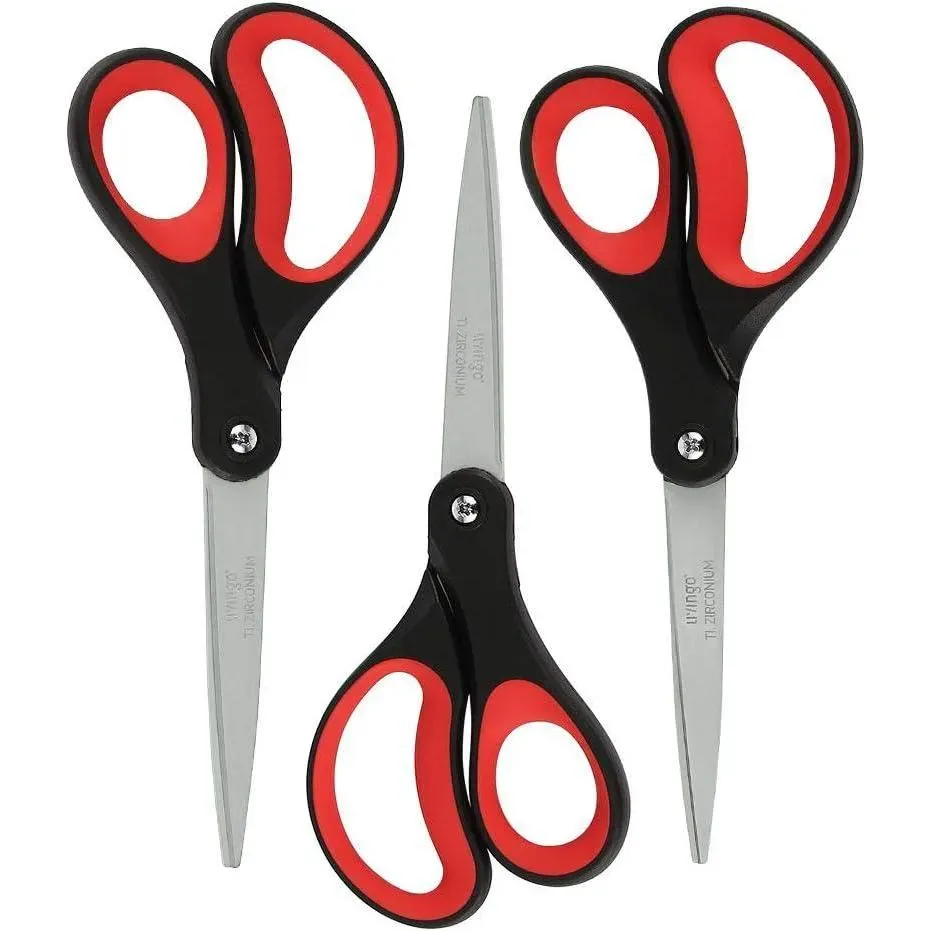 LIVINGO Forbici Ufficio 8 Pollici Set 36 Pezzi Multiuso Inox