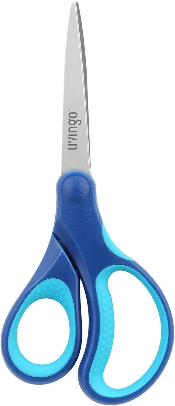 LIVINGO Forbici Scuola 7" Punta Appuntita 3 Pezzi Affilate