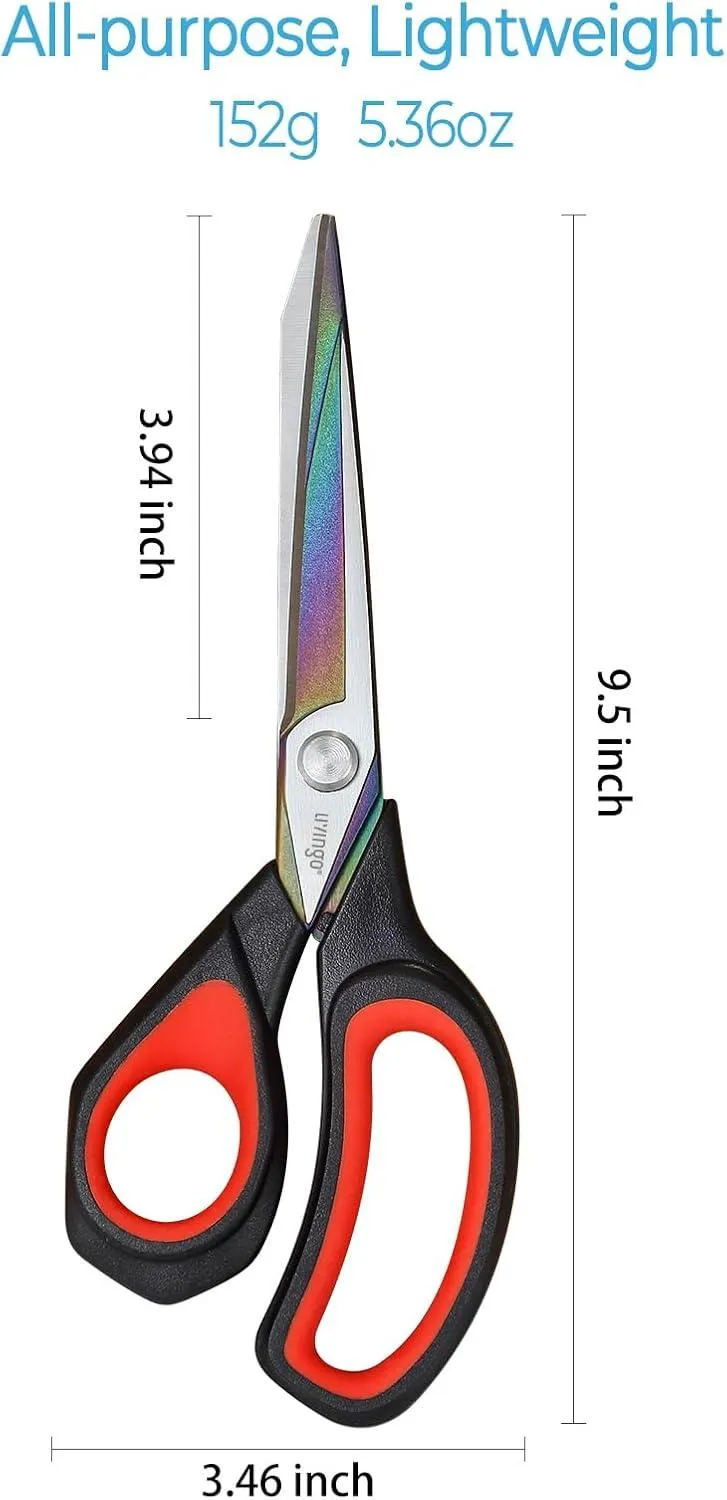 LIVINGO forbici sarta mancini 9,5" titanio per tessuto