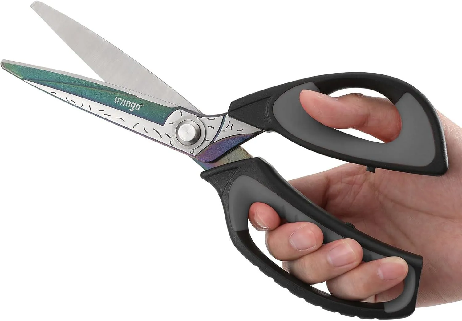 Livingo 10" forbici multiuso titanio nero heavy duty