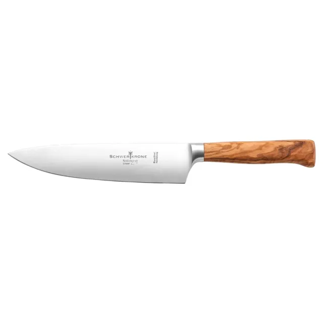 Schwertkrone Olivenholz coltello chef 20 cm forgiato