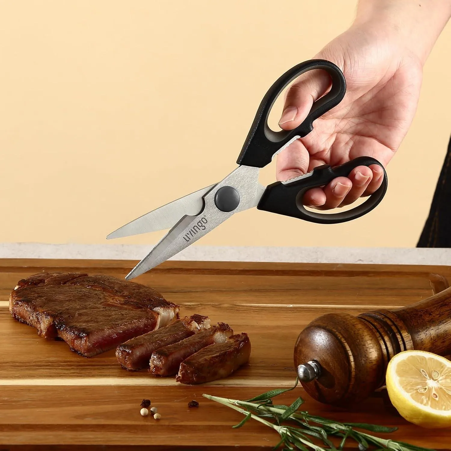 LIVINGO forbici cucina 7,5" ossa verdure schiaccianoci