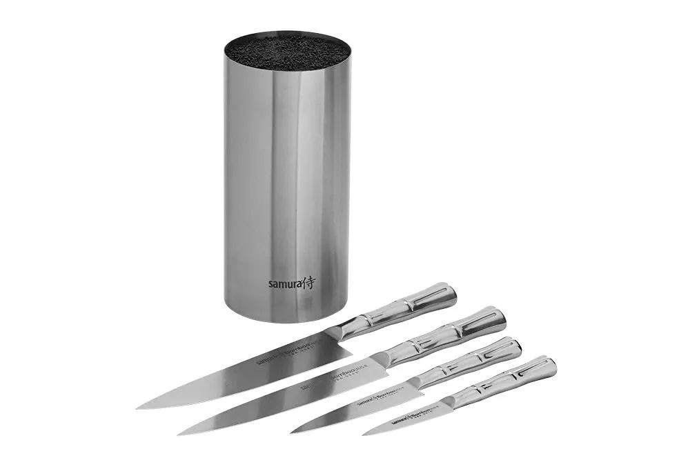 Samura Bamboo set 4 coltelli con supporto AUS-8