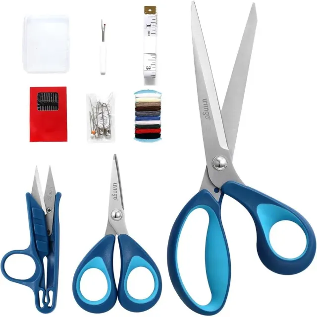 LIVINGO Set Forbici Cucito 9,5"+5"+4,5" Kit Blu