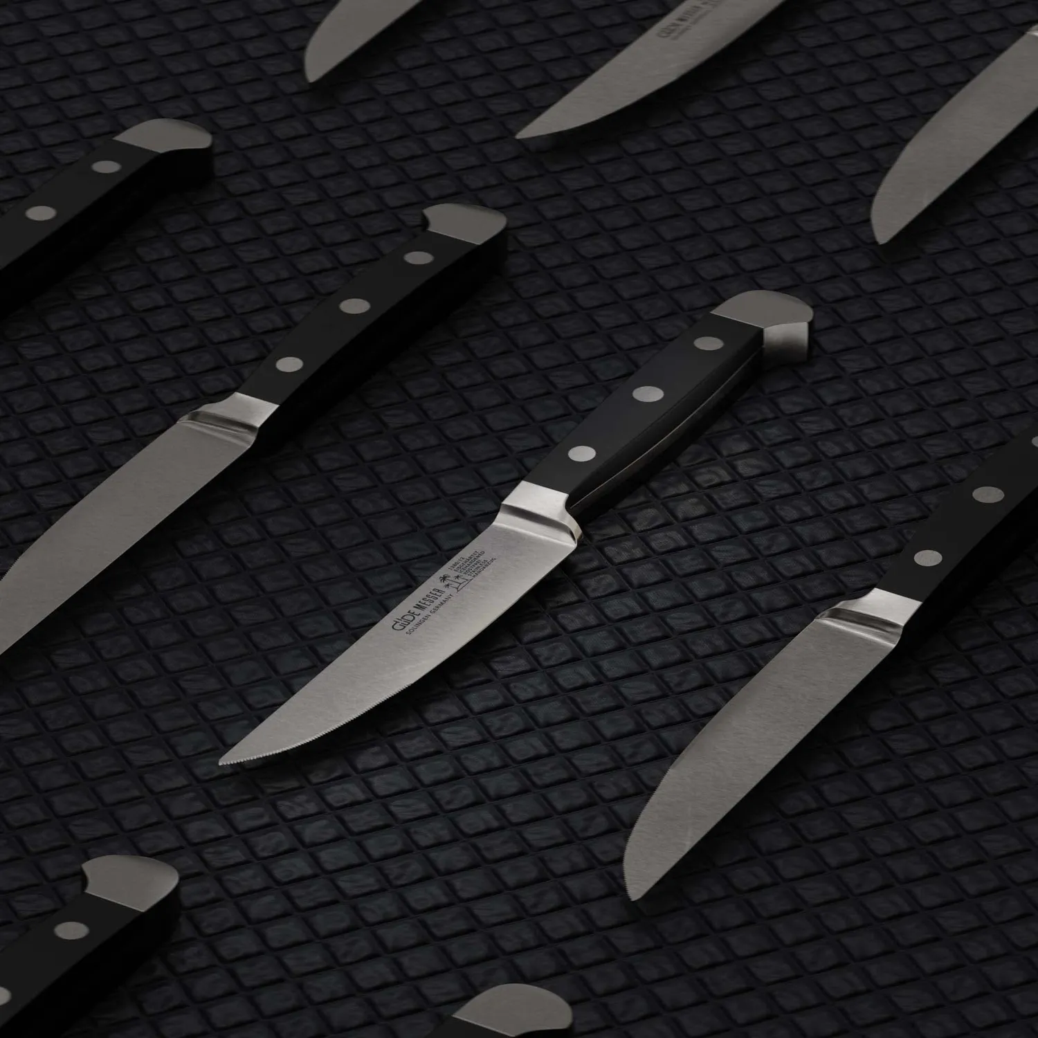 Güde Alpha Coltello Bistecca 12 cm Porterhouse POM Nero