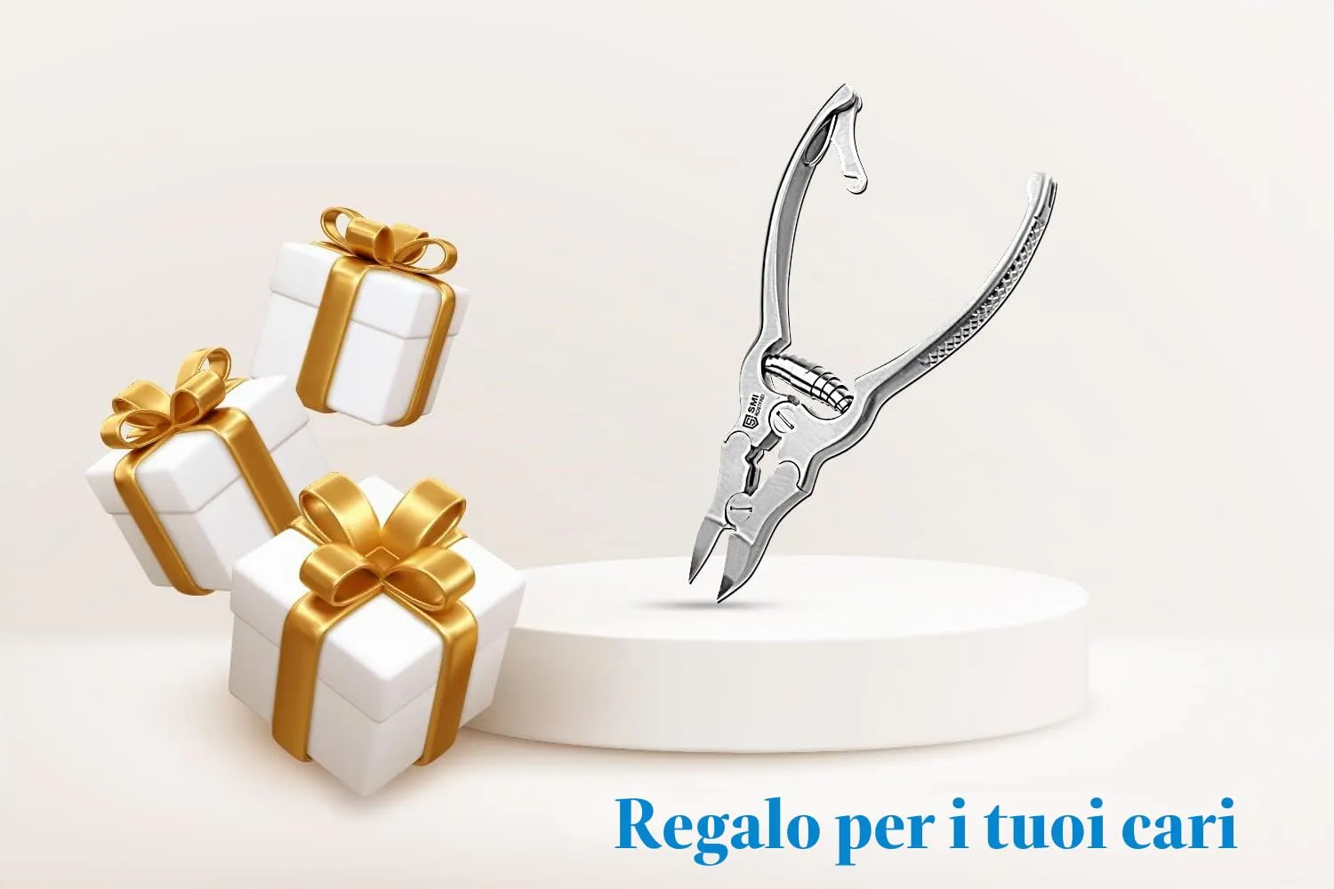 SMI Tronchese Unghie Piedi 15,5 cm lama curva con custodia