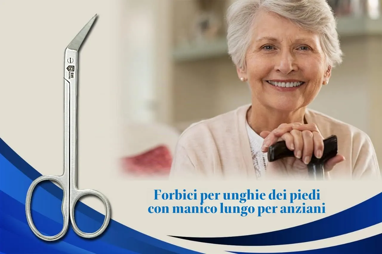 SMI Manico Lungo 16 cm Forbici Unghie Piedi 1 Pezzo Acciaio Inox