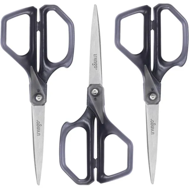 LIVINGO 8 Inch forbici multiuso 3 pezzi acciaio inox