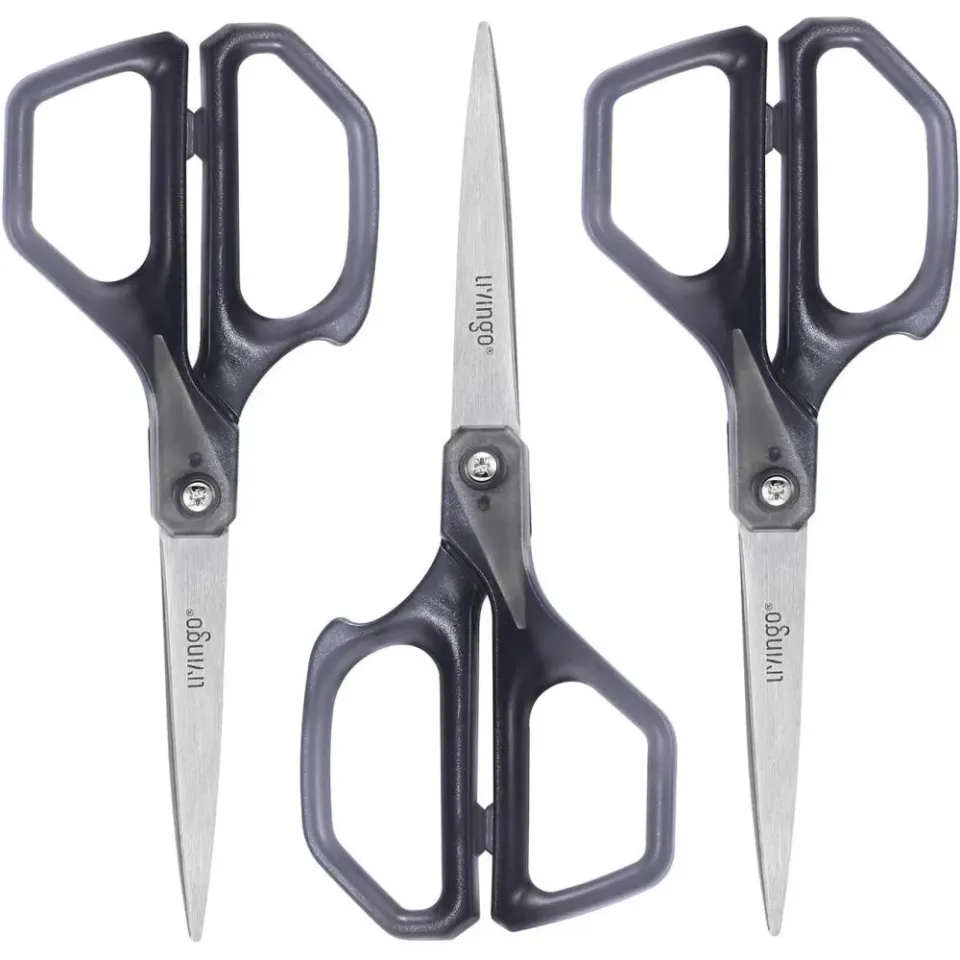 LIVINGO 8 Inch forbici multiuso 3 pezzi acciaio inox