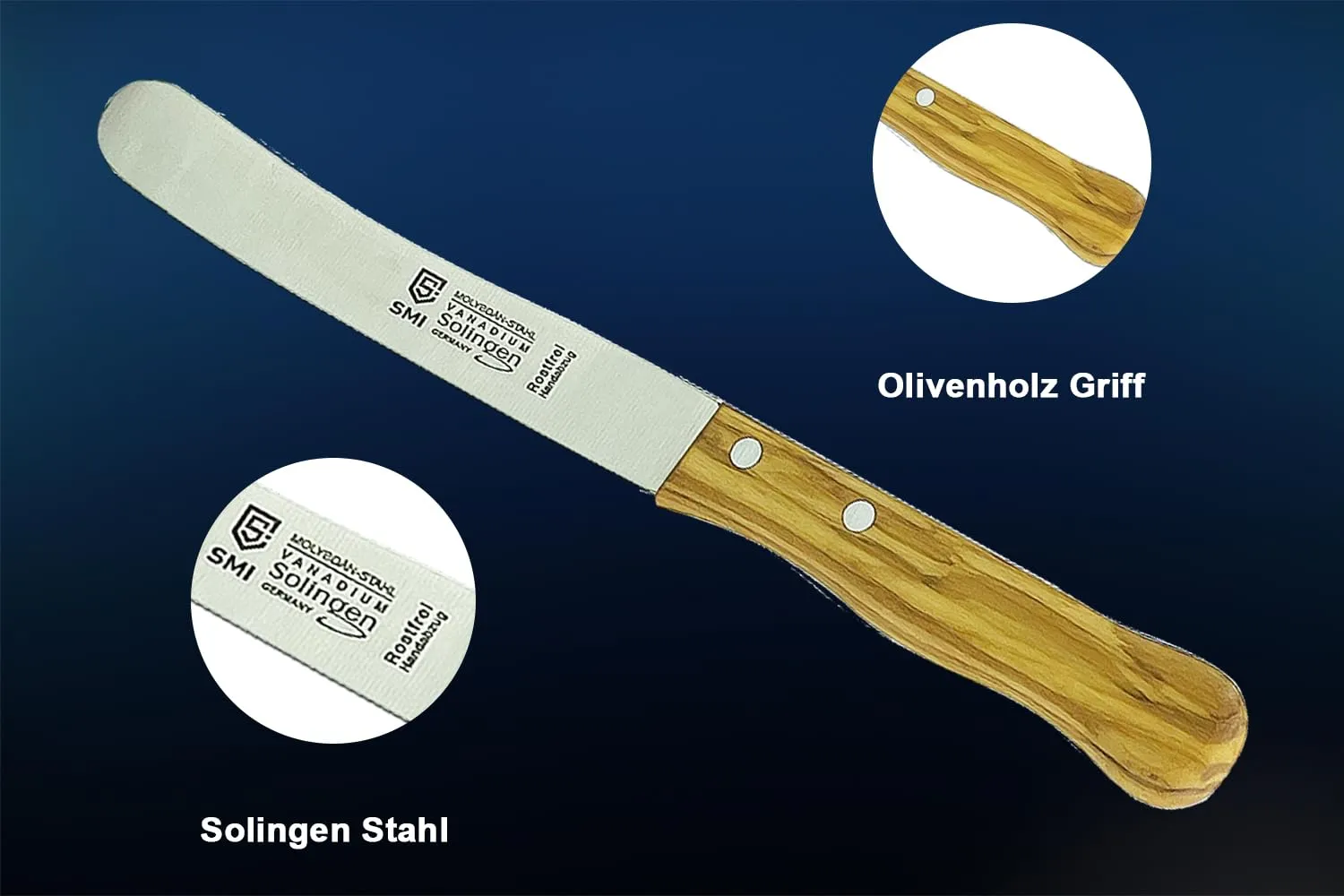 SMI coltello burro tavola ulivo 11,3 cm