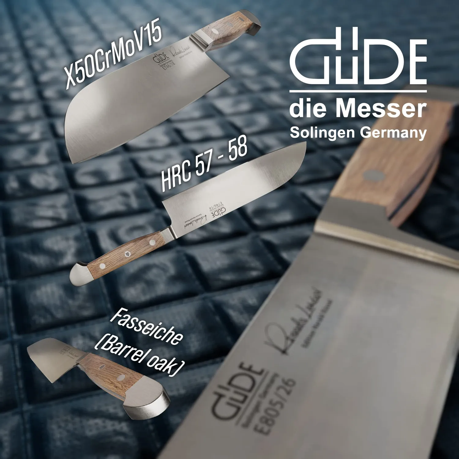 Güde Alpha Fasseiche Santoku 18 cm coltello rovere