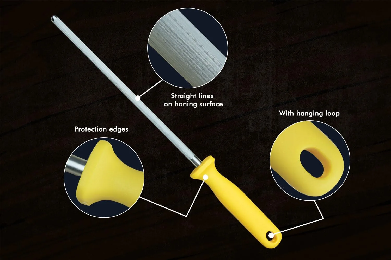 SMI Solingen 22,5 cm acciaio affilacoltelli cucina