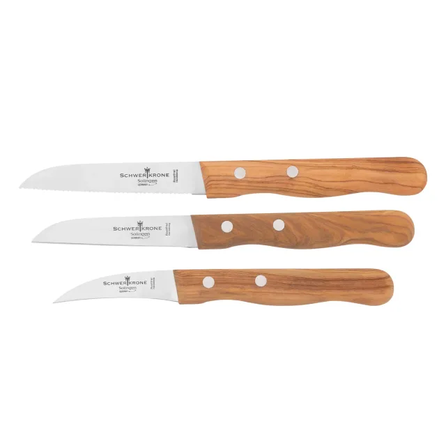 Schwertkrone Olive Classic set verdure olivo 3 pezzi dentato