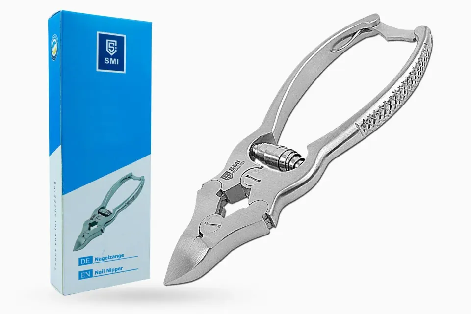 SMI Tronchese Unghie Piedi 15,5 cm lama curva con custodia