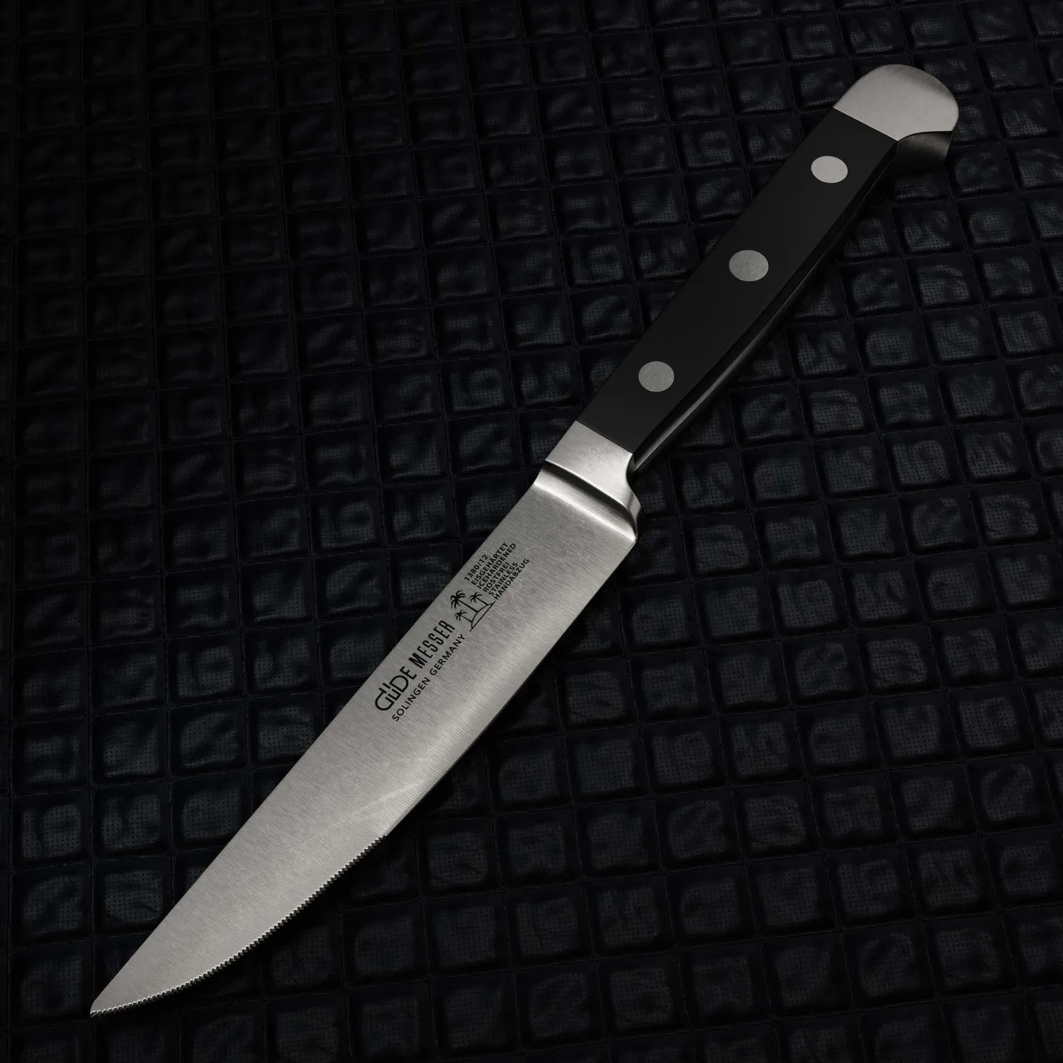 Güde Alpha Coltello Bistecca 12 cm Porterhouse POM Nero