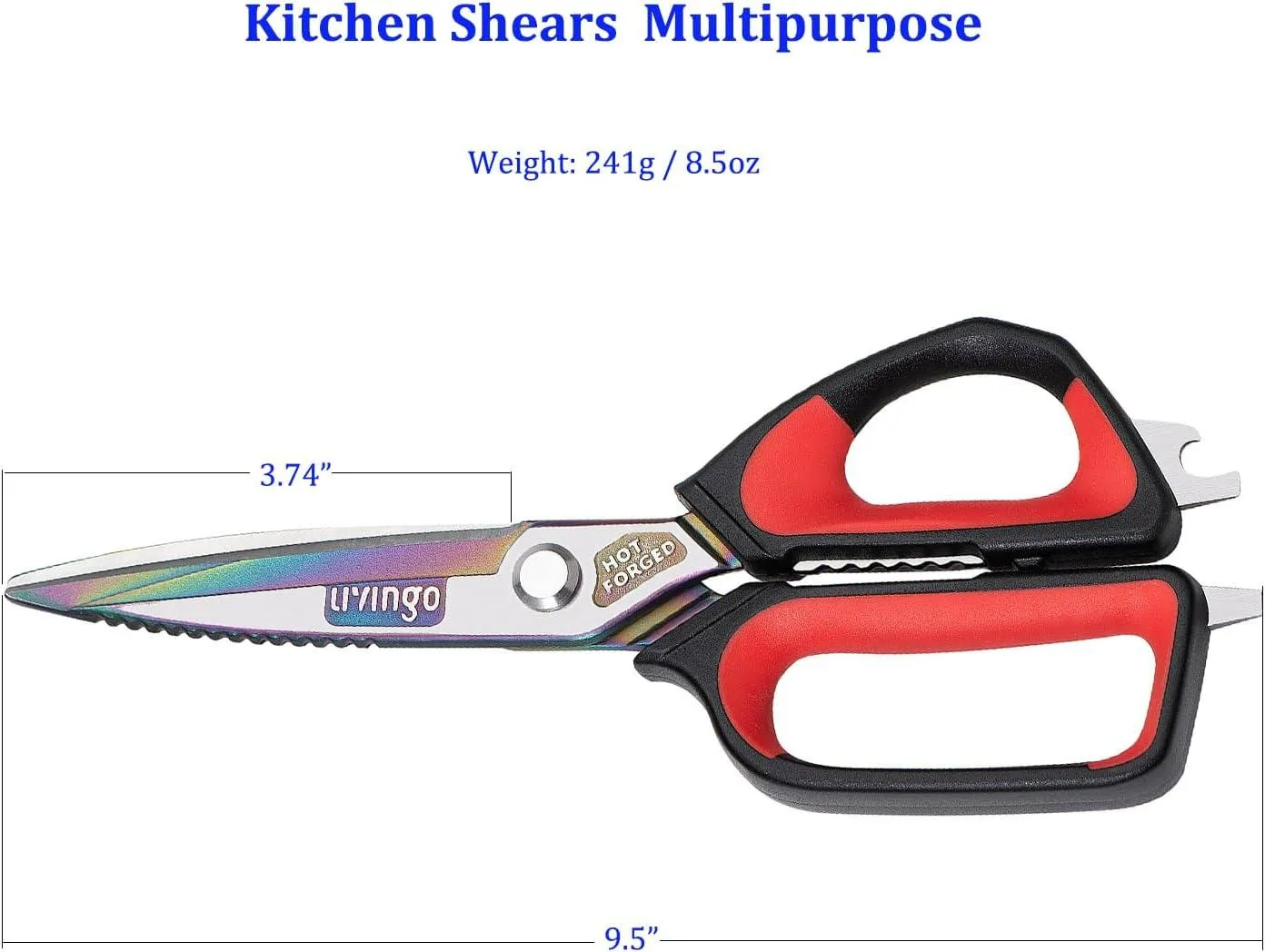 LIVINGO Forbici Cucina 9,5 Pollici Titanio Multiuso