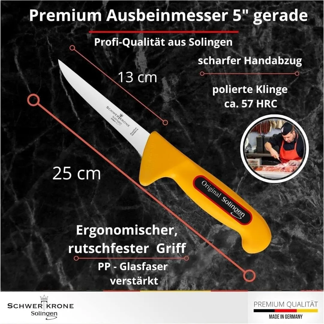 Schwertkrone Set 6 Coltelli da Macellaio Acciaio 1.4116